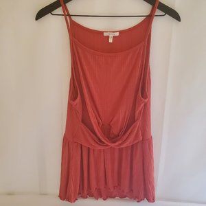 Maurices Unique Front Design Rust Orange Tank Top Size L